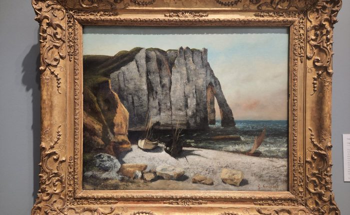 Cliff at Étretat, the Port d’Aval (1869) at the Norton Simon Museum